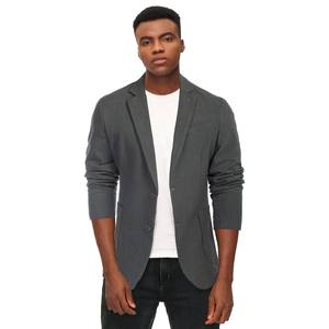 Blazer à deux boutons pour hommes OEM avec poches Manteau slim décontracté à manches longues et revers cranté pour hommes - Product Image 3