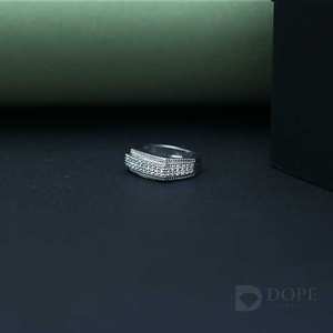Bague en or 18 carats personnalisée avec bordure de style de rue pour hommes pour toutes les occasions - Product Image 2