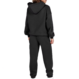 Ensemble de survêtement personnalisé pour femme, vêtements de sport haut de gamme, ensemble de jogging, fitness, séchage rapide, OEM ODM, marque privée, 100% coton, léger - Product Image 6