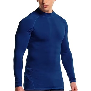 T-shirt de compression de remise en forme d'été à manches courtes pour hommes hauts athlétiques en polyester à séchage rapide imprimé chemise de sport de gymnastique coupe ajustée - Product Image 2
