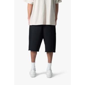 Venta al por mayor pantalones cortos de sudor transpirables logotipo personalizado de secado rápido OEM ultra venta al por mayor pantalones cortos de sudor holgados-Pantalones cortos negros para hombres - Product Image 2