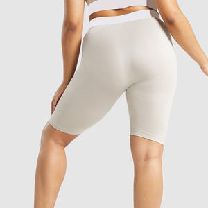 Pantalones cortos de motorista para mujer personalizados OEM, ropa de gimnasia y entrenamiento de cintura alta con tela transpirable y marca de marca privada - Product Image 2
