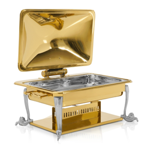 Stainless Steel Golden Chafing Dishes Buffet 1.5/2.0L/3L Buffet Chafing Dish Used <b>Food</b> <b>Warmer</b> Luxury Chafing Dish for Weddings - Product Image 6