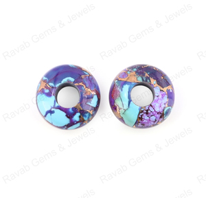 14X8mm พลอยสีม่วงโมโฮสเทอร์คอยส์ขนาดใหญ่5มม. สำหรับทำเครื่องประดับแฟชั่น - Product Image 2