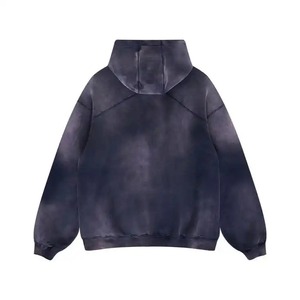 Sun Faded Loose Hip Hop Tie Dye Washed Hoodie Sudadera de color liso de alta calidad Sudadera con capucha Hombres Transpirable y duradero - Product Image 5