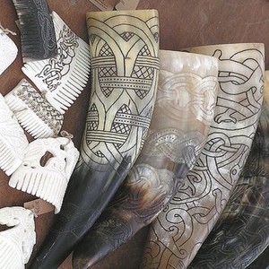 Direct Factory Sale Customized Engraved Viking Style <b>Large</b> Drinking Horn Stand <b>Cup</b> Polished Nautical Design Natural Crafts - Product Image 4