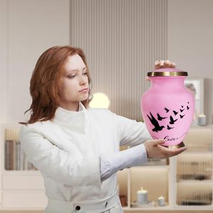 Urnas de cremación rosadas para cenizas humanas, urna decorativa femenina y masculina para cenizas para hombres, urnas funerarias para mujeres, tamaño personalizado - Product Image 3