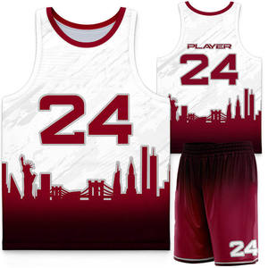 Conjunto de Uniforme de Baloncesto Unisex, Camiseta y Pantalones Cortos, Transpirable, Ligero, de Secado Rápido, 100% Algodón, Ropa Deportiva para Entrenamiento en Equipo - Product Image 2