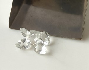 Piedras Preciosas Sueltas de Cuarzo Cristalino Natural al por Mayor, Corte Pera Facetado, 3x5mm-20x30mm, con Juego de Color o Fuego, para Fabricación de Joyas - Product Image 1