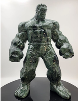 Nouvelle figurine de super-héros Hulk en marbre vert poli gravé, design actuel, statue souvenir, 350 mm, décoration d'intérieur