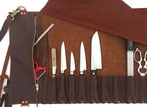Sac à rouleaux de couteau de chef en cuir véritable de qualité haut de gamme LKR-0131 OEM durable à faible quantité minimale de commande - Product Image 6