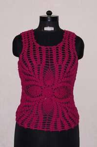 Gilet sans manches en tricot crochet pour femmes, rayé, streetwear d'été, mode décontractée, épais, respirant, 100% coton, vêtements en tricot - Product Image 5