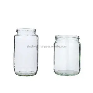 Hot selling salsa glass jar with 82 mm lug cap Glass Bottles And Glass Jars Exporters From India with good quality