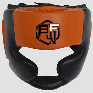 Cowhide Leather <b>MMA</b> <b>Dummy</b> Head Guard Sparring Helmet Protector Gear BLAZE FIGHT GEAR Model BFG-HG-09 for Boxing and Fighting - Product Image 1