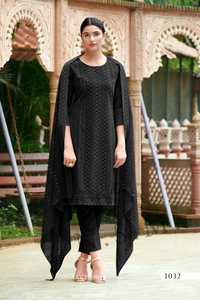 Tenue de créateur Trendy Modern Style Beautiful Heavy Georgette Kurti Pant With Dupatta & Embroidery Work Women Fashion Exporter - Product Image 6
