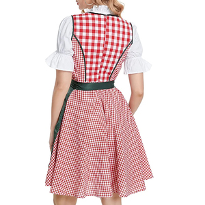 Excellente qualité personnalisée Mini Dirndl femmes Blouses décontractées Style bavarois dernière conception en mousseline de soie tissu mi-longueur solide - Product Image 6