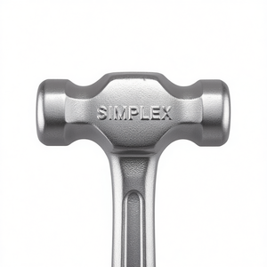 Marteau à percussion SIMPLEX à tête souple, diamètre 40 mm, métal blanc, argenté, dur, HALDER - Product Image 3