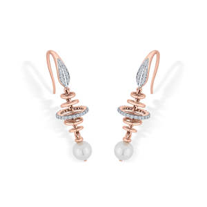 Boucles d'oreilles pendantes en opale or rose pour femmes, plaquées or 18 carats, bijoux de fête - Product Image 4