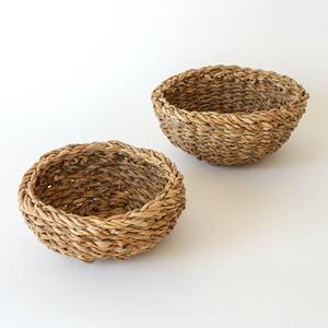 Colorful seagrass containers high quality kitchen organizer decor <b>basket</b> <b>sea</b> <b>grass</b> bowl <b>baskets</b> - Product Image 3