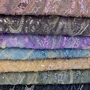 Nouveautés Sequin French Lace Swiss Voile Lace tissu coton dentelle pour hommes - Product Image 1