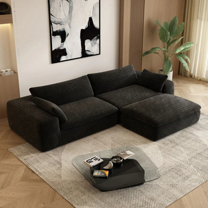 YS8069, venta al por mayor, sofá largo sin hueso tapizado de 4 plazas moderno, sofá comprimido seccional Extra <span class=keywords><strong>grande</strong></span> de lujo para sala de estar - Product Image 1