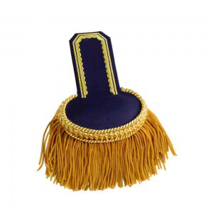 Épaulettes faites à la main avec des détails tressés en argent et or adaptés aux défilés uniformes formels porter des épaulettes pour la vente en ligne - Product Image 4