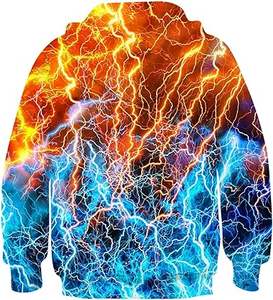 Último estilo niños peso pesado térmico Casual pulóver relieve 3D impresión Digital sudaderas con capucha hombres niños bebé niños Sudadera con capucha - Product Image 4