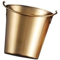 Accessoires de cuisine pour frites, mini seau de service en acier inoxydable écologique personnalisable, pot de présentation alimentaire