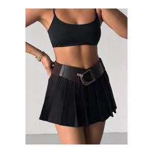 Ceinture élastique pour femme avec boucle dorée, ceinture pour veste, ceinture pour chemise, ceinture pour robe - Marron - Product Image 5