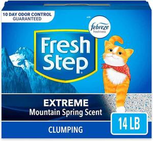 Febreze Fraîcheur Fresh Step Extreme Litière agglomérante pour chat 14 lb Mountain Spring Scent Contrôle des odeurs pour le nettoyage et le bain des animaux de compagnie - Product Image 5