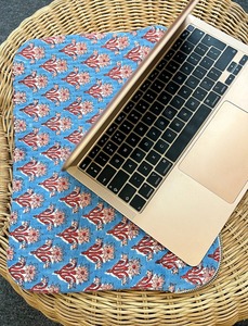 Funda acolchada de algodón para portátil, delgada, azul, rojo, melocotón, diseño Floral, ecológico, hecho a mano, artista, Boho, Business College - Product Image 2