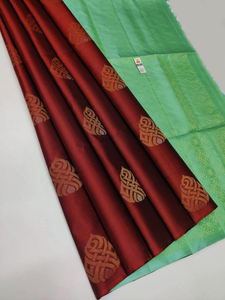 FABZONE Nylon Silk Kanchivaram Pethani <b>Saree</b> for Women Adults Elegant Party Wear in Indian & Pakistani Style In-Stock - Product Image 2