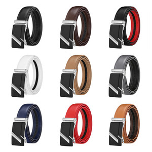 Nuevo cinturón de cuero de piel de vaca con hebilla de bloqueo automático de aleación informal para hombres, impermeable y transpirable - Product Image 3