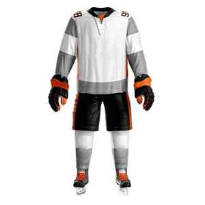 Tenues de hockey sur glace personnalisées par sublimation pour joueurs compétitifs – Tissu polyester doux au toucher, résistant à l'humidité, impression durable - Product Image 3