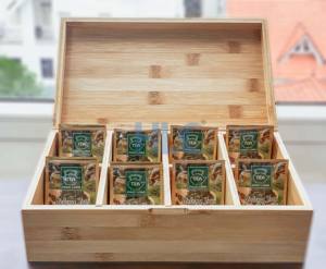 Venta caliente caja organizadora de oficina de madera de pino Acacia Durable plegable Rectangular ecológico hogar multifunción personalizado clásico - Product Image 4