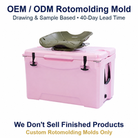 Boîte isotherme rose personnalisée en rotomoulage OEM ODM, fabriquée directement en usine