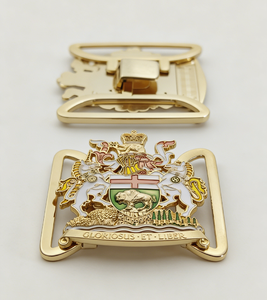 Boucle <span class=keywords><strong>de</strong></span> ceinture personnalisée en émail avec armoiries, boucle <span class=keywords><strong>de</strong></span> ceinture en métal plaqué or en relief 3D, boucle <span class=keywords><strong>de</strong></span> ceinture souvenir personnalisée pour hommes - Product Image 2