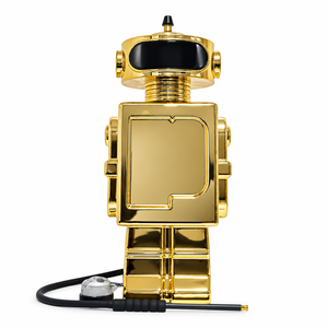 71cm Bluetooth Roboter-Design Dekoratives Lounge-Geräteset mit Harzkörper, Schwarz-Gold-Finish, Schlauchgriff und Ladegerät – Großhandel - Product Image 4