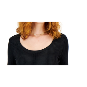 INC International Concepts Maglione casual da donna XX-Large con scollo rotondo in stile foil nero - Product Image 2