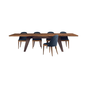 Lujosa mesa de comedor de madera maciza en diseño moderno y contemporáneo para el hogar, hoteles, villas, muebles de madera para comedor - Product Image 1