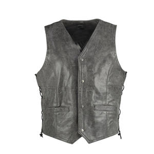 Top qualité taux de vente entier 2024 cuir gilet personnalisé taux de vente entier hommes gilet en cuir - Product Image 1