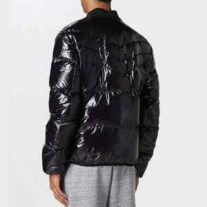 Veste bouffante chaude personnalisée pour hommes avec col rond Veste imprimée vierge à la mode d'hiver Panneau contrasté Épissage Broderie Décoration - Product Image 3