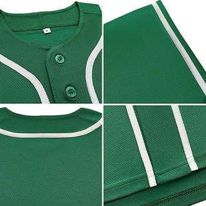 Wholesale Best Quality Custom Design Logo Breathable Windproof 100% Polyester Baseball Jersey Made in Pakistan Top <b>Sale</b> OEM - Product Image 5