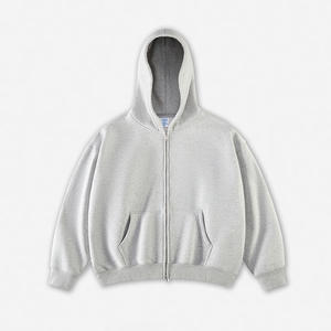 Custom Zipper Oversized Luxury Hoodie 100% Cotton Fleece Unisex Plus Size Men's Zip up Hoodies Winter Pocket for Men - Product Image 6