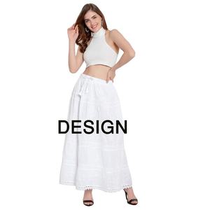 2023 exclusif nouvelle mode vente directe d'usine Bangladesh femmes décontracté brodé longue jupe coton Spandex tissu naturel - Product Image 5