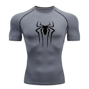Manches longues Noir et rouge Sublimé Respirant Séchage rapide Spandex/Coton Rash Guards & Rash Guards imprimés BJJ pour hommes - Product Image 4
