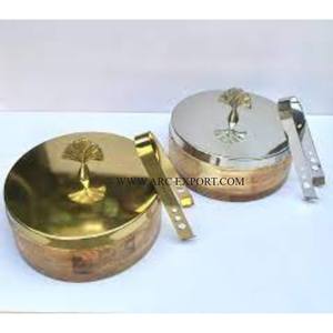 Set of 2 <b>Table</b> Decoration Kitchen Ware Food and Roti Storage Container Restaurant Hotels and Wedding <b>Table</b> Top Chapati Container - Product Image 1