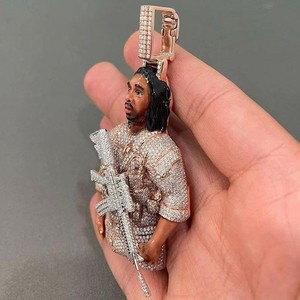 Collar con colgante de diamante de moissanita de lujo para mujer con elegante piedra brillante a los mejores precios - Product Image 2