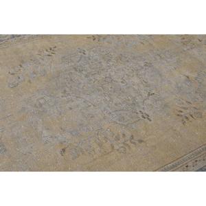 พรมขนสัตว์แบบต่อผ้าสีเบจขนาด 7.4x11.2 ฟุต แบบดั้งเดิมของตุรกี เป็นมิตรกับสิ่งแวดล้อม พร้อมแผ่นรองหลังทำจากยางลาเท็กซ์ - Product Image 4