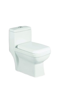 Couvre-siège de toilette en céramique design moderne, placard à eau avec fermeture en douceur, matériau PP rond et allongé pour usage domestique - Product Image 3